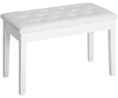 Homcom Fortepijono taburetė - balta 76 x 36 x 50 cm