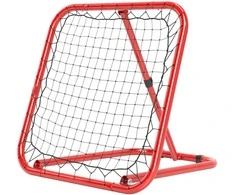 HOMCOM Futbolo atmušimo įrenginys, sulankstomas futbolo atmušimo įrenginys 63 x 63 cm Reguliuojamas futbolo vartų atmušimo įrenginys, skirtas beisbolui ir krepšiniui, metalinis, raudonos spalvos