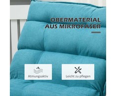 HOMCOM Grindų kėdė Reguliuojama grindų sofa pasukama Meditacijos kėdė Atsipalaidavimo fotelis Tinginė sofa Svetainė Biuras Mėlyna