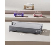 HOMCOM Hantelių rinkinys, 6 vnt. su dėklu, reguliuojami svoriai (0,5kg, 1kg, 1,5kg), skirti namams ir sporto salei