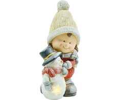Homcom Kalėdinė statulėlė su 4 LED, įvairiaspalvė, 25 × 18 × 45,5 cm