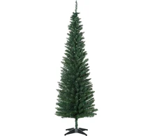 HOMCOM Kalėdų eglutė Kalėdų eglutė su plastikiniu stovu 390 antgalių Žalia Ø 55 x H180 cm