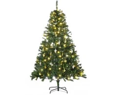 HOMCOM Kalėdų eglutė su dekoracijomis 200 LED lempučių - Ø 112 x H180 cm