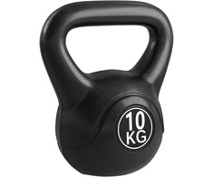 HOMCOM Ketlbells Svarmalius 10 kg Svorio Hantelis Užpildytas Smėliu Pradedantiesiems Juodas