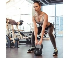 HOMCOM virdulinis svarmuo (kettlebell) 8kg, užpildytas smėliu, pradedantiesiems, juodas