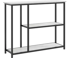 Homcom Konsolinis staliukas, prieškambario staliukas su 2 lygiais, 100 x 30 x 80 cm