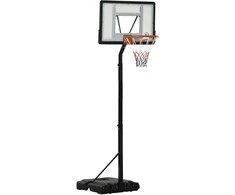 HOMCOM Krepšinio lankas Ritininis reguliuojamo aukščio 260-310 cm stovas