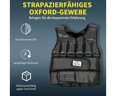 HOMCOM Liemenė su svoriais 30 kg Treniruočių liemenė su 35 svorių maišeliais, reguliuojama, jėgos treniruotėms, Oksfordo metalas, juoda, 60x50cm
