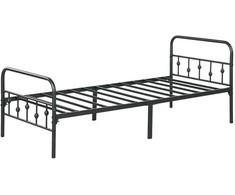 HOMCOM Lovos rėmas čiužiniui 200 x 90 cm, sulankstomas lovos rėmas, 82,5 cm aukščio metalinė lova, metalinis lovos rėmas, pagamintas iš metalo, skirtas miegamajam, svečių kambariui, juodas