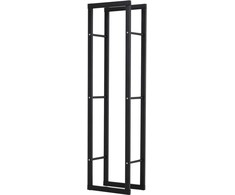 HOMCOM Malkų stelažas Židinio malkų stelažas Židinio malkų stovas Židinio malkų laikiklis 100 kg Plienas Juodas L40 x W25 x H150 cm