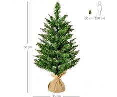Dirbtinė kalėdinė eglutė su 70 šakelių galiukų, žalia, 60 cm