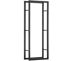 HOMCOM Medinė lentyna Vertikali medinė lentyna 100 kg talpos Metalinė 60 × 25 × 150 cm