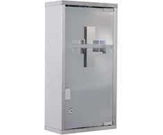 Homcom Metalinė namų vaistinėlė nerūdijančio plieno 25 x 12 x 48cm