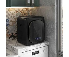 HOMCOM Mini Džiovintuvas su 6 programomis, LED jutiklinis ekranas, 4kg, iki 60 ℃, 800W, laisvai pastatomas, tvirtinamas prie sienos, ventiliuojamas, su apsauga nuo perkaitimo, ventiliuojamas drabužių džiovintuvas, juodas