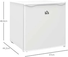 HOMCOM mini šaldiklis 35 L elektrinė laisvai pastatoma šaldymo dėžė 45 W mini šaldiklio kamera mini šaldytuvas -14 iki -24℃ 5 pakopų temperatūros reguliavimas 47 x 44,2 x 48,8 cm baltas