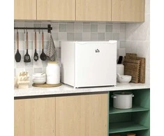 HOMCOM mini šaldiklis 35 L elektrinė laisvai pastatoma šaldymo dėžė 45 W mini šaldiklio kamera mini šaldytuvas -14 iki -24℃ 5 pakopų temperatūros reguliavimas 47 x 44,2 x 48,8 cm baltas