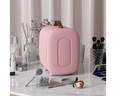 HOMCOM Mini šaldytuvas grožio šaldytuvas, 4 L talpa, 20,3 x 26,3 x 28 cm, rožinis