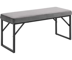 Homcom Minkštas aksomo išvaizdos suoliukas Suoliukas, lovos suoliukas, makiažo suoliukas, prieškambario suoliukas svetainei, miegamajam, tamsiai pilkas, 115 x 46 x 49 cm