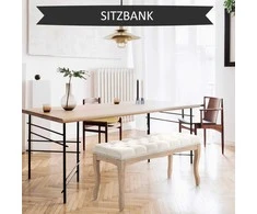 HOMCOM minkštasuolis miegamajam ir svetainei, suoliukas, suoliukas su daiktadėže, vintažinis lovos suoliukas, kaučiukmedis, linas, smėlio spalvos, 110x40x48 cm