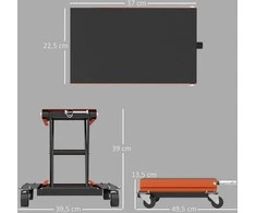 HOMCOM motociklo keltuvas 500 kg apkrovai, motociklo pakeliamoji platforma 135-390 mm reguliuojamo aukščio montavimo stovas dviračių remontui garaže ir lauko erdvėse