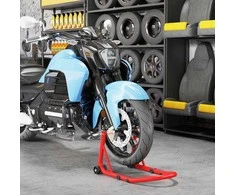 HOMCOM motociklo stovo rinkinys priekiniam/galiniam ratui, montavimo stovas, motociklo keltuvas iki 544 kg, plieno, raudonas