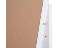 HOMCOM pastatomas veidrodis, elegantiškas viso ūgio veidrodis su paaukštintomis kojomis, lengvai prižiūrimas MDF, baltas, 47x46x148 cm, miegamajam ir prieškambariui