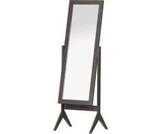 "HOMCOM" pastatomas veidrodis Viso ilgio veidrodis Makiažo veidrodis su paaukštintomis kojelėmis Lengvai prižiūrimas MDF Kavos 47 x 46 x 148 cm, skirtas miegamajam ir prieškambariui