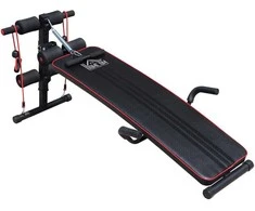 HOMCOM pilvo treniruoklio treniruočių suolelis sėdėti ant suolo pasipriešinimo juostos, reguliuojamos iki 120 kg 37.5x55.5x50-68cm