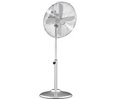 "HOMCOM" pjedestalinis ventiliatorius 120 cm, reguliuojamas aukštis, 3 greičio lygiai, reguliuojamas pasvirimo kampas, plienas, sidabro spalvos
