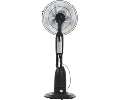 HOMCOM Pjedestalinis ventiliatorius su vandens purkštuvu 2,8 l, rūko funkcija, reguliuojamas pasvirimo kampas, metalinis, aukštis 120 cm