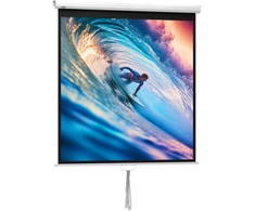 Projektorius HOMCOM projektoriaus ekranas 152 x 152 cm 85 colių 1:1 HD 4K projektoriaus ekranas namų kino teatrui biuro pristatymams