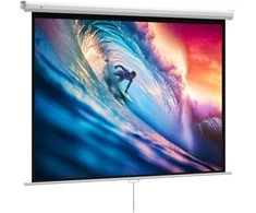 Projektorius HOMCOM Projektoriaus ekranas 171 x 128 cm 84 colių 4:3 HD 4K projekcinis ekranas plastikas, metalas namų kinui