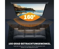Projektorius HOMCOM projektoriaus ekranas 171 x 128 cm, 84 colių, 4:3 HD 4K, plastikinis, metalinis, namų kinui