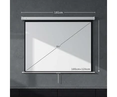 Projektorius HOMCOM projektoriaus ekranas 171 x 128 cm, 84 colių, 4:3 HD 4K, plastikinis, metalinis, namų kinui