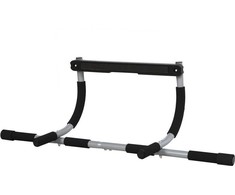 "HOMCOM Pull-up bar" daugiafunkcinis treniruočių laikiklis, durų strypas, pagamintas iš plieno ir putplasčio, juodas+pilkas, 92x40x17cm
