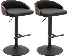 Homcom Reguliuojamo aukščio 2 baro kėdžių komplektas 48 x 49,5 x 76-96 cm