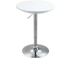 HOMCOM reguliuojamo aukščio modernus baro stalas - baltas Ø61 x 76-97 cm