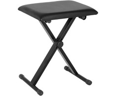 HOMCOM Reguliuojamo aukščio, sulankstoma, metalas, odos imitacija, putplastis, juoda, 39 x 29 x 37-47 cm