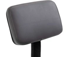 HOMCOM kėdė su ratukais, reguliuojamo aukščio darbo kėdė su atlošu, sukama salono kėdė masažui, biurui, dirbtinė oda, pilka, Ø35 x 72-84 cm | Aosom