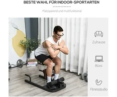 HOMCOM Sissy pritūpimų pritūpimų kelio lenkimo treniruoklis kojų pilvo treniruoklis 3in1 reguliuojamas iki 120 kg plieno juodas 50x97x44,5-56,5 cm
