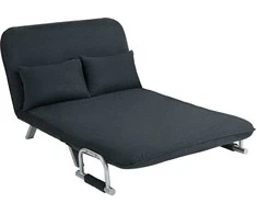 HOMCOM Sofa lova Sofa lova su reguliuojamu atlošu, minkštasuolis, 2 vietų sofa su miegojimo funkcija, aksomo išvaizdos, porankis, sofa svetainei, miegamajam, juoda