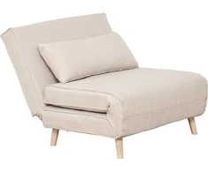 HOMCOM Sofa lova viengulė, sulankstoma sofa su reguliuojamu atlošu, šiaurietiška, lino imitacija