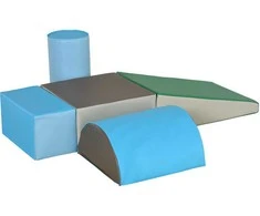 HOMCOM Statybinės kaladėlės vaikams, 5 putplasčio kaladėlių rinkinys, statybinis žaislas, minkštas, saugus, skirtas 1-3 metų vaikams, dirbtinė oda, EPE