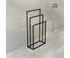 HOMCOM stovas rankšluosčiams, pastatomas, su 3 atramomis, rankšluosčių kopetėlės iš plieno 45 x 21,5 x 85 cm