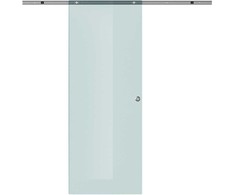 HOMCOM Stumdomos stiklinės durys Stumdomos stiklinės kambario durys, matinis stiklas, 775/900/1025x2050 mm