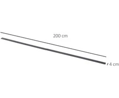 HOMCOM stumdomųjų durų furnitūros komplektas 200 cm su bėgiais, ratukais, apsaugos nuo iššokimo įtaisais, durų stabdikliais, grindų kreipiančiąja, stumdomųjų durų sistema iš anglinio plieno, ruda