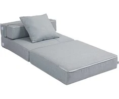 Homcom Sulankstomas fotelis "2-in-1" su lovos funkcija, atlošiamasis fotelis su pagalve, svečių lova svetainei 100 kg