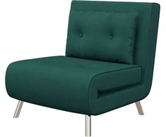 Homcom Sulankstomas fotelis su lovos funkcija - tamsiai žalia 77 x 88 x 83 cm