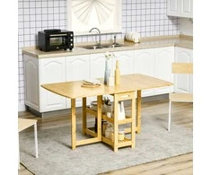 Homcom Sulankstomas valgomojo stalas knyga 49,5 x 80 x 73,5 cm