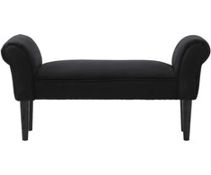 HOMCOM Suoliukas miegamojo lovos suoliukui, juodos spalvos minkštas suoliukas, MDF ir putplastis, 102x31x51cm